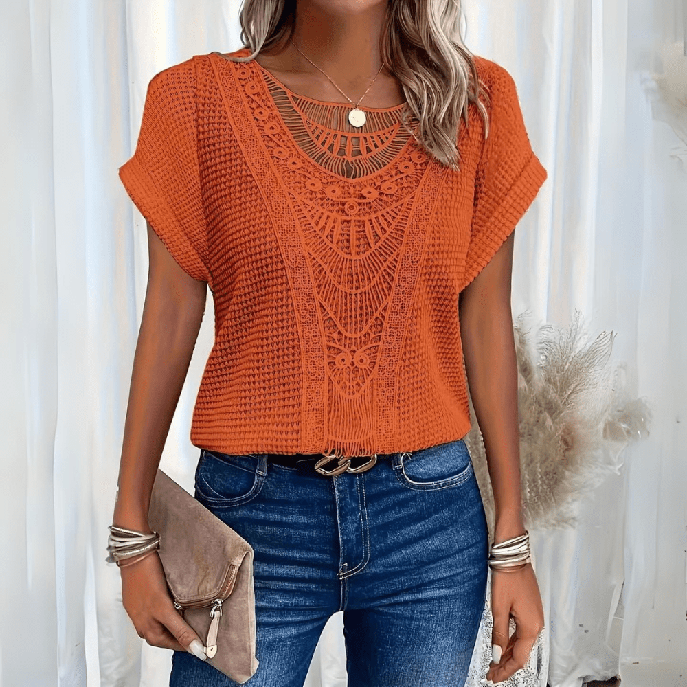 Women's Bohemian Summer Top | Short Sleeve