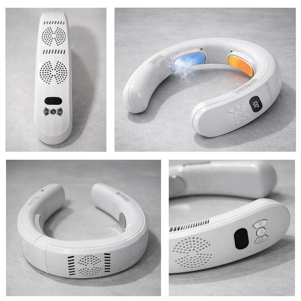 3-Zone Neck Cooler and Heater, Versatile Wearable Neck Fan for All Weather