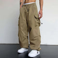 Men's Y2K Streetwear Baggy Cargo Pants | with Drawstring Waist