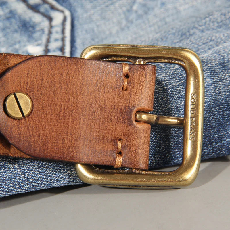 Men's Retro Cowhide Belt