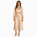 High Waist Midi Dress for Parties