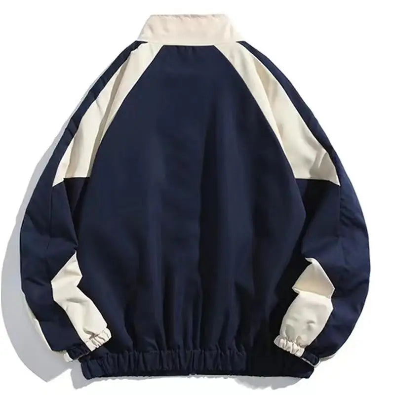 Men's Retro Colorblock Windbreaker Jacket | Loose Fit