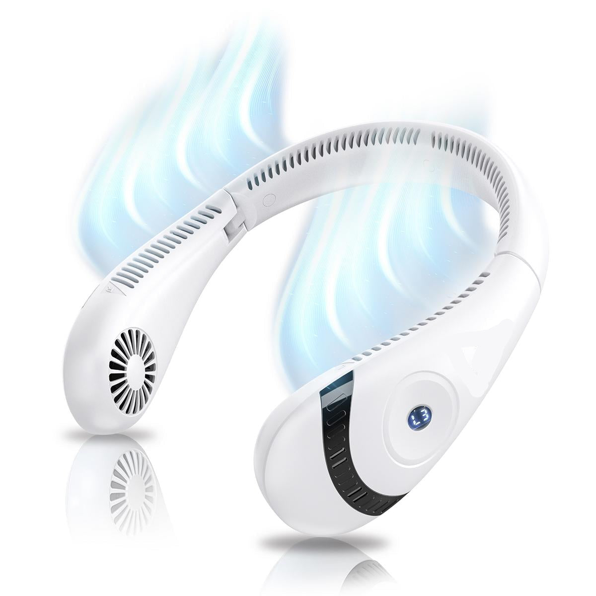 Portable Rechargeable Neck Fan - Blade-Free, USB-Powered, Hands-Free Cooling for On-the-Go