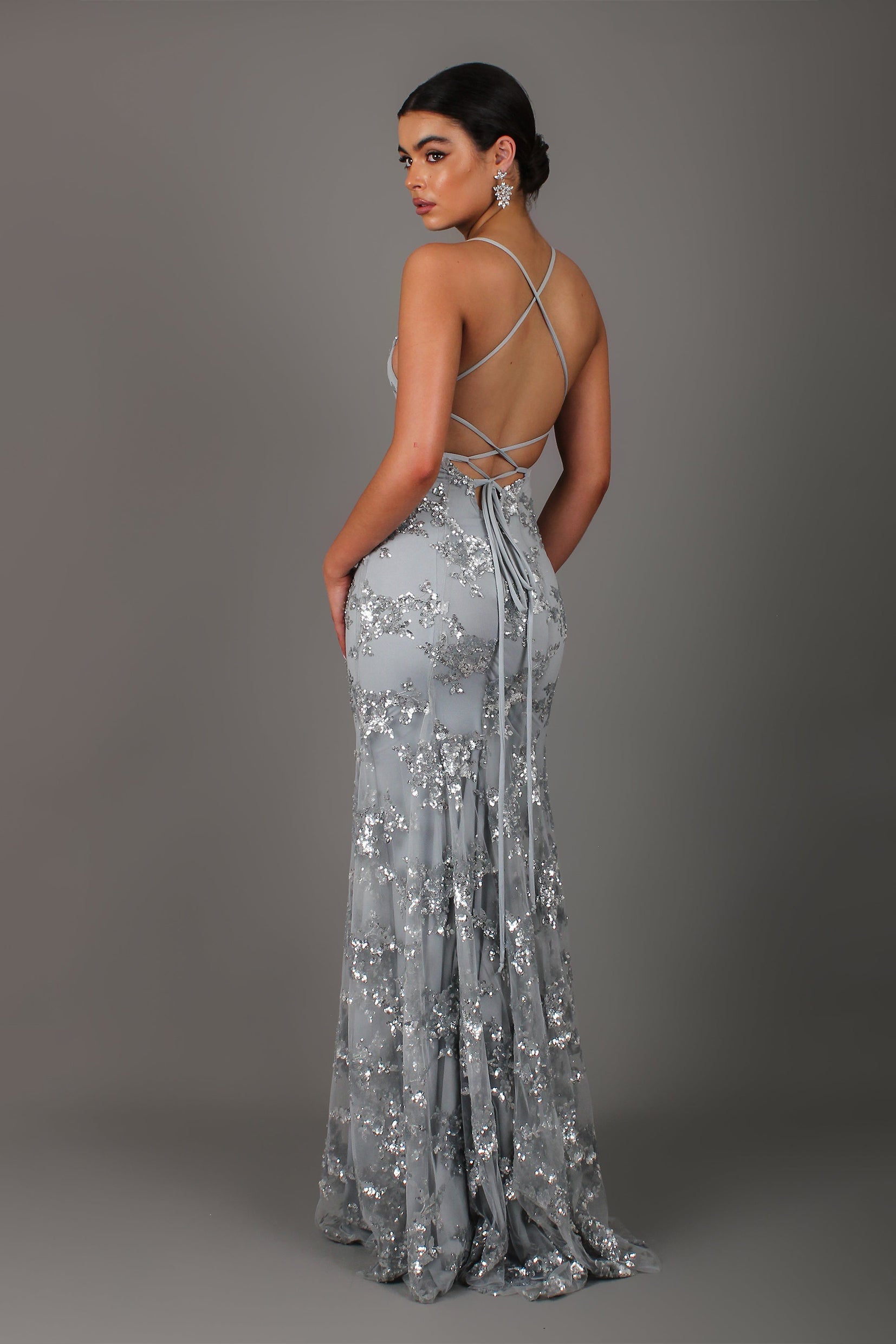 Sequin Maxi Dress with Spaghetti Straps for Women - Simona