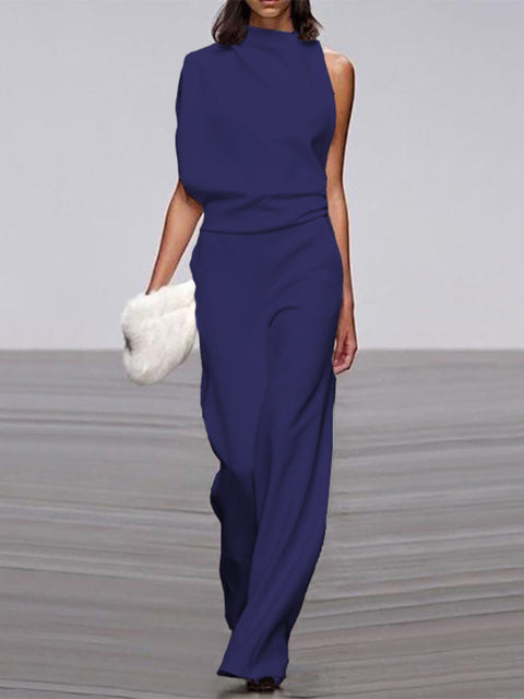 Women's One-Shoulder Formal Jumpsuit | Casual Style