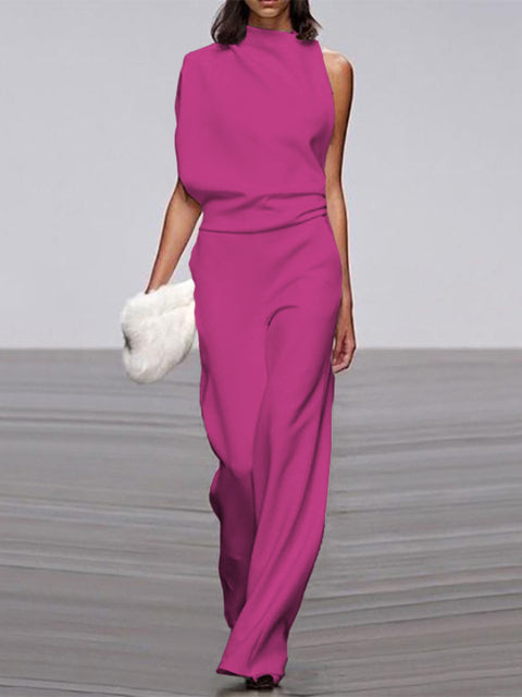Women's One-Shoulder Formal Jumpsuit | Casual Style