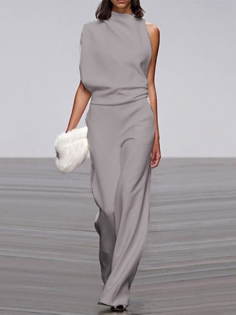 Women's One-Shoulder Formal Jumpsuit | Casual Style