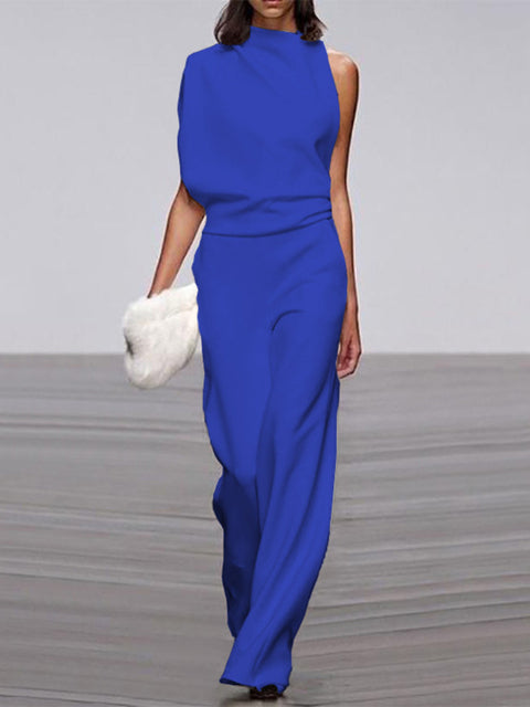 Women's One-Shoulder Formal Jumpsuit | Casual Style