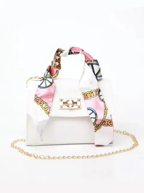 Women's Handbag with Scarf Detail
