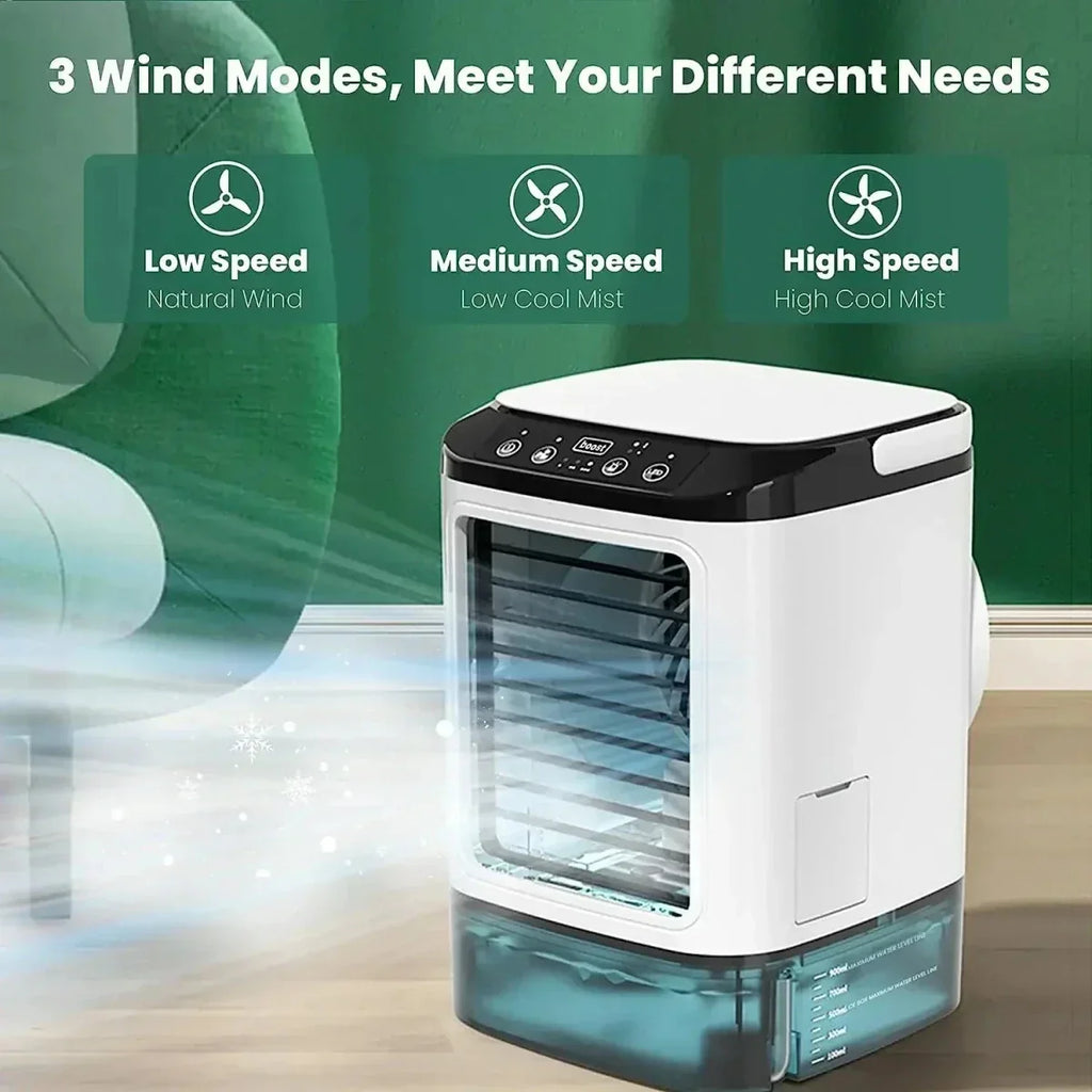 Compact Air Cooler for Refreshing Relief on Warm Days
