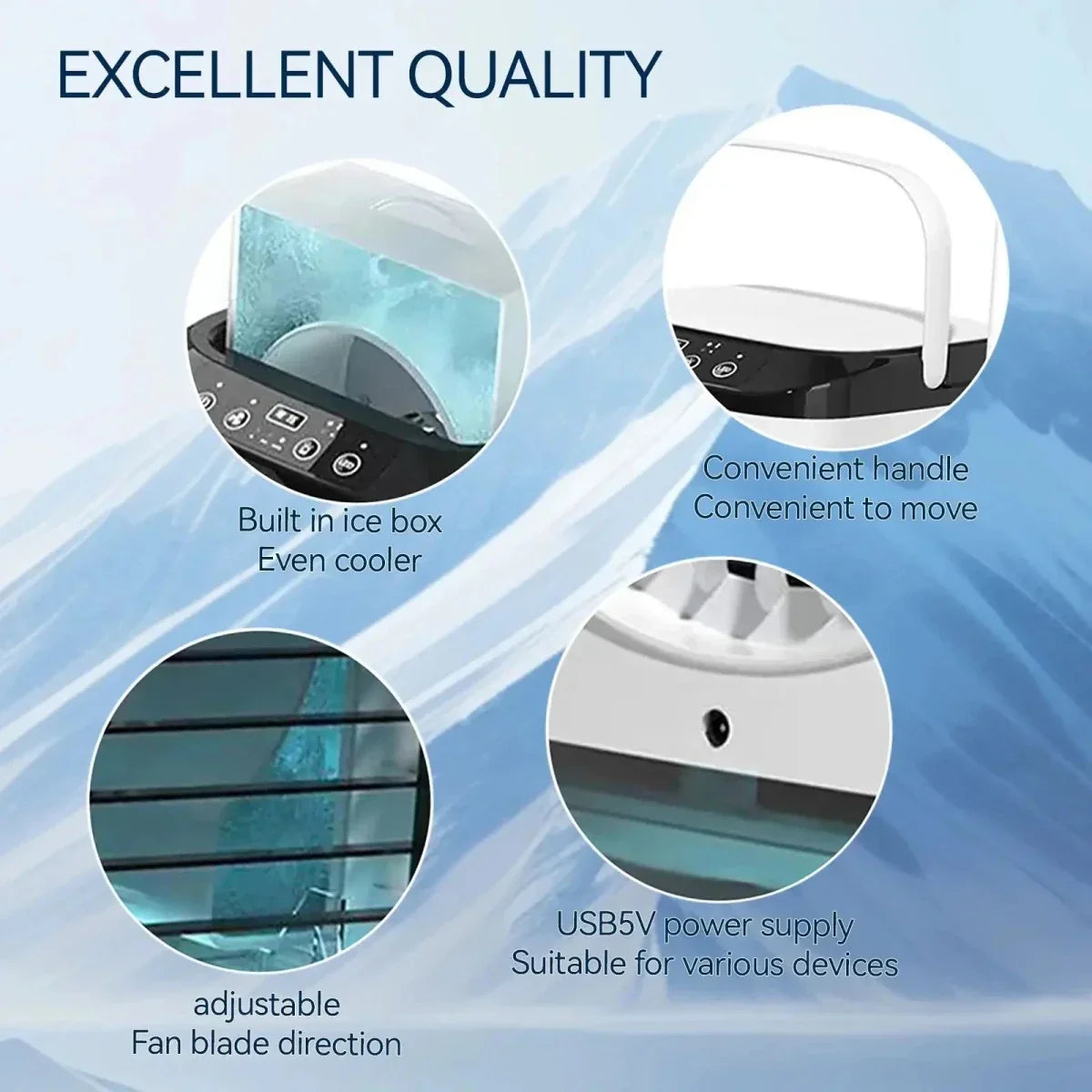 Compact Air Cooler for Refreshing Relief on Warm Days