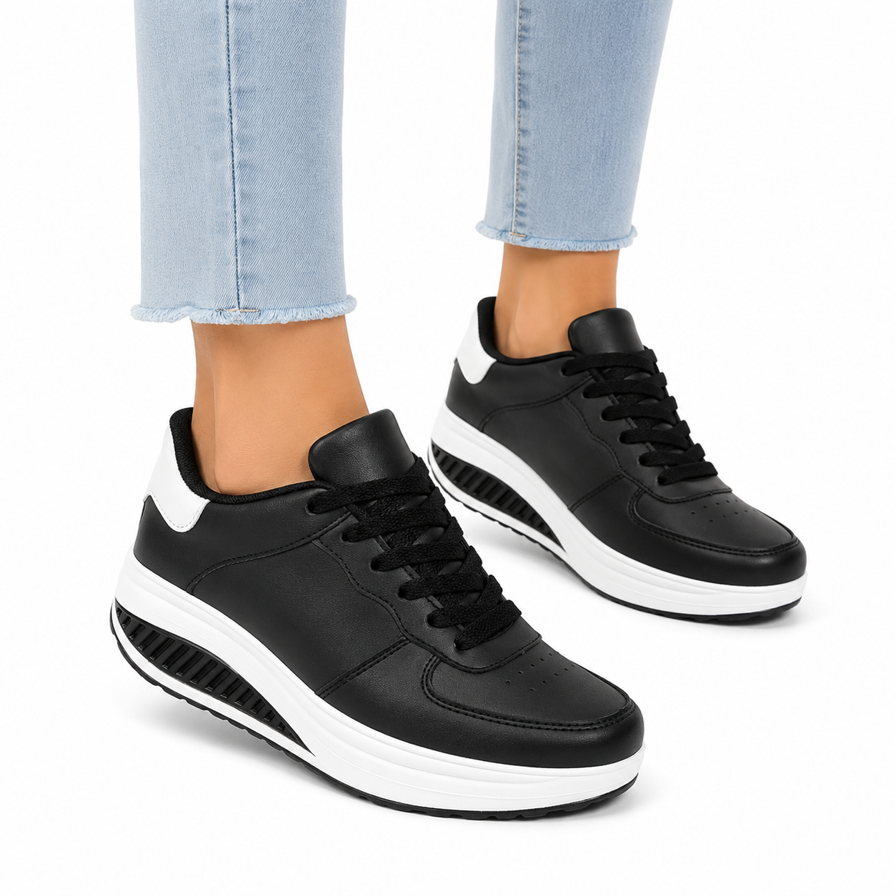 Ladies' Lace-Up Running Sneakers