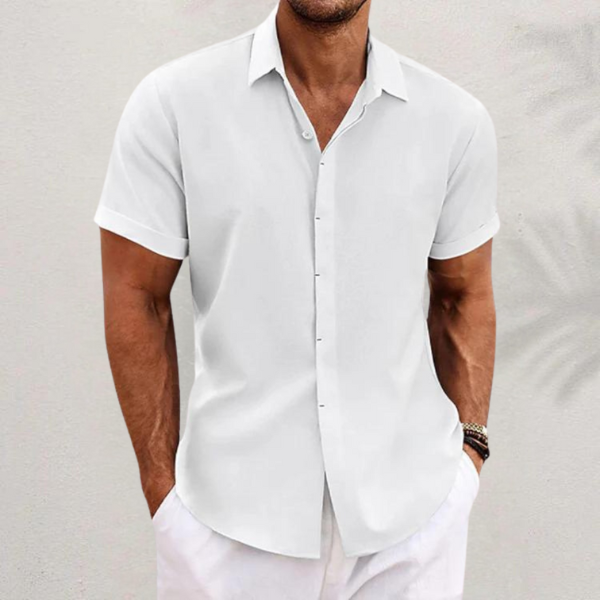 Men's Casual Collared Button Shirt | Short Sleeve