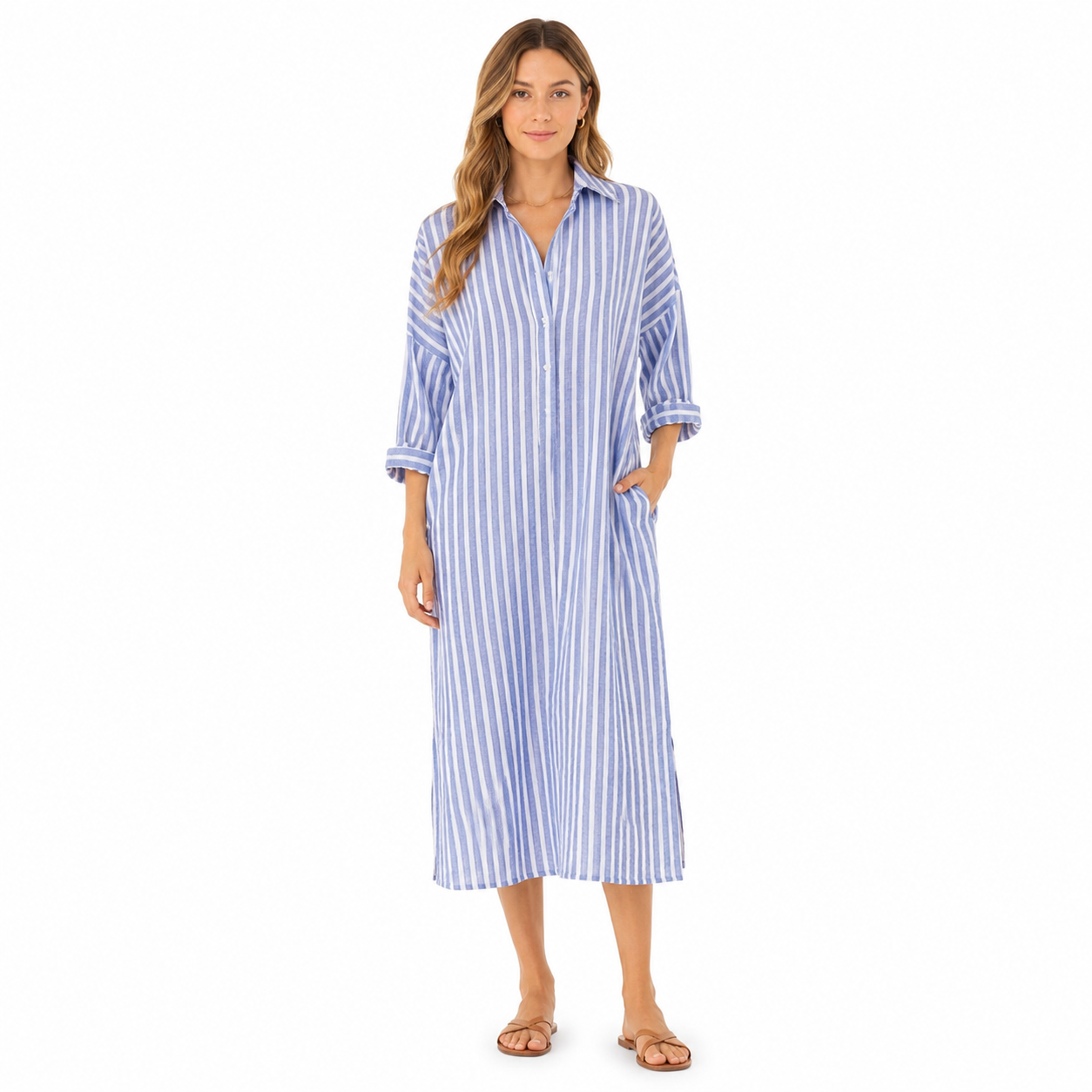 Long Women's Shirt Dress