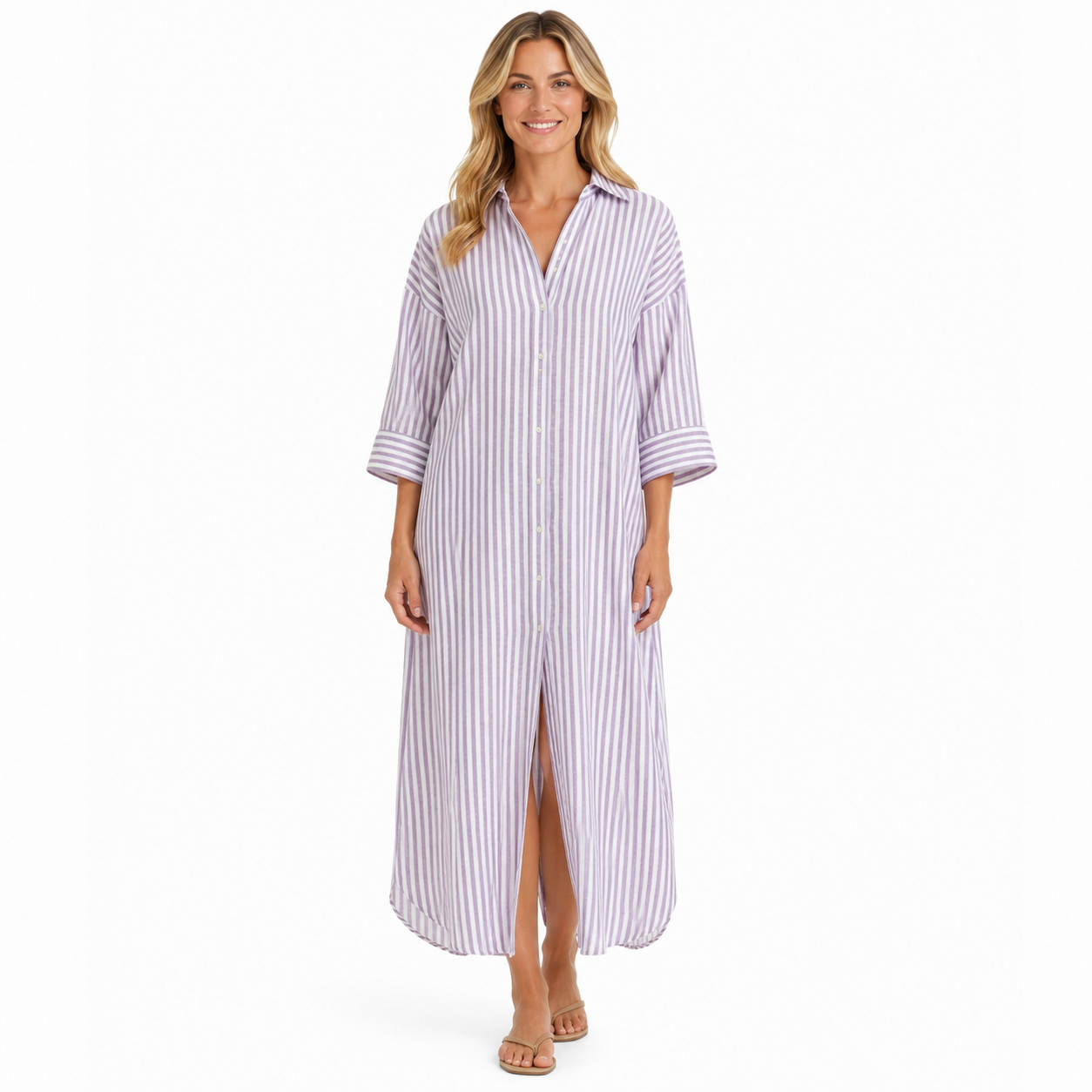 Long Women's Shirt Dress