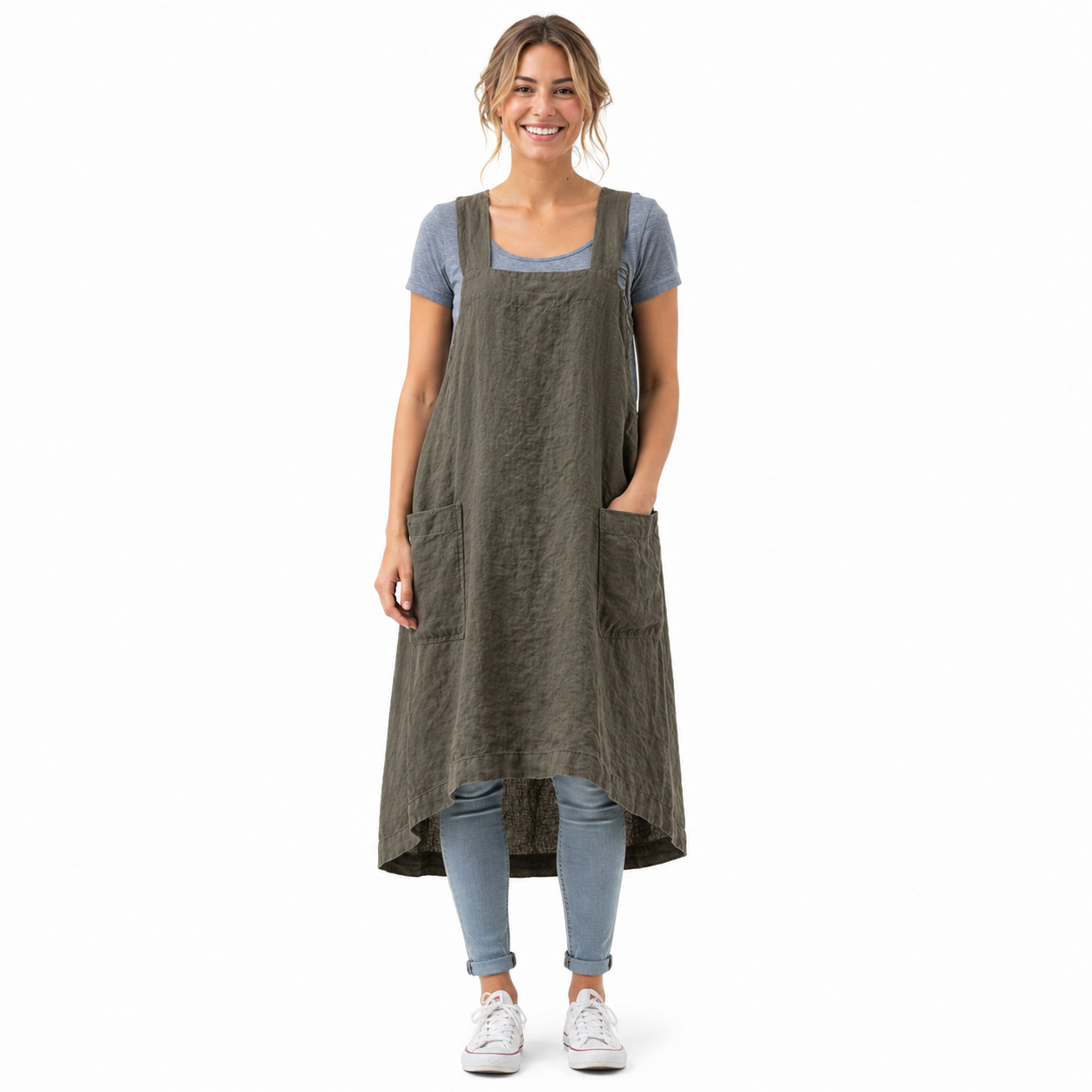 Long Women's Work Apron Dress