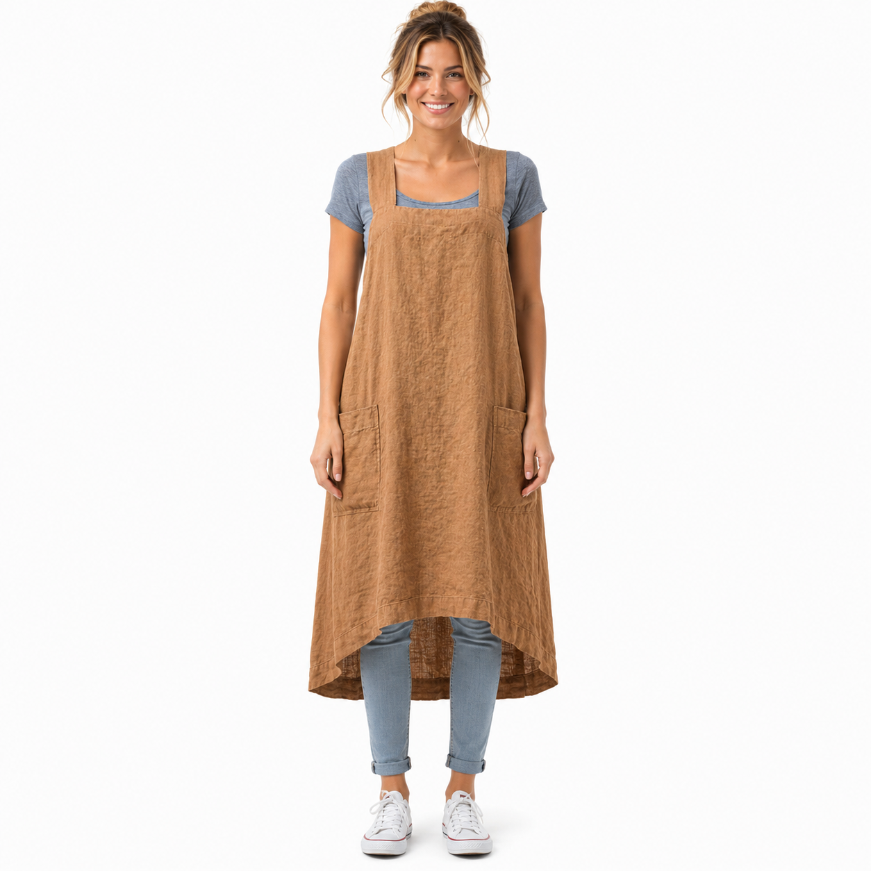 Long Women's Work Apron Dress