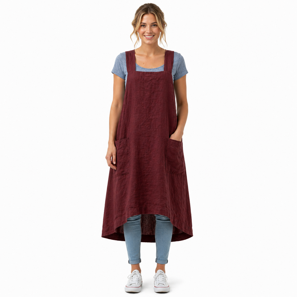 Long Women's Work Apron Dress