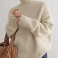 Women's Oversized Turtleneck Knit Sweater | Long Sleeve