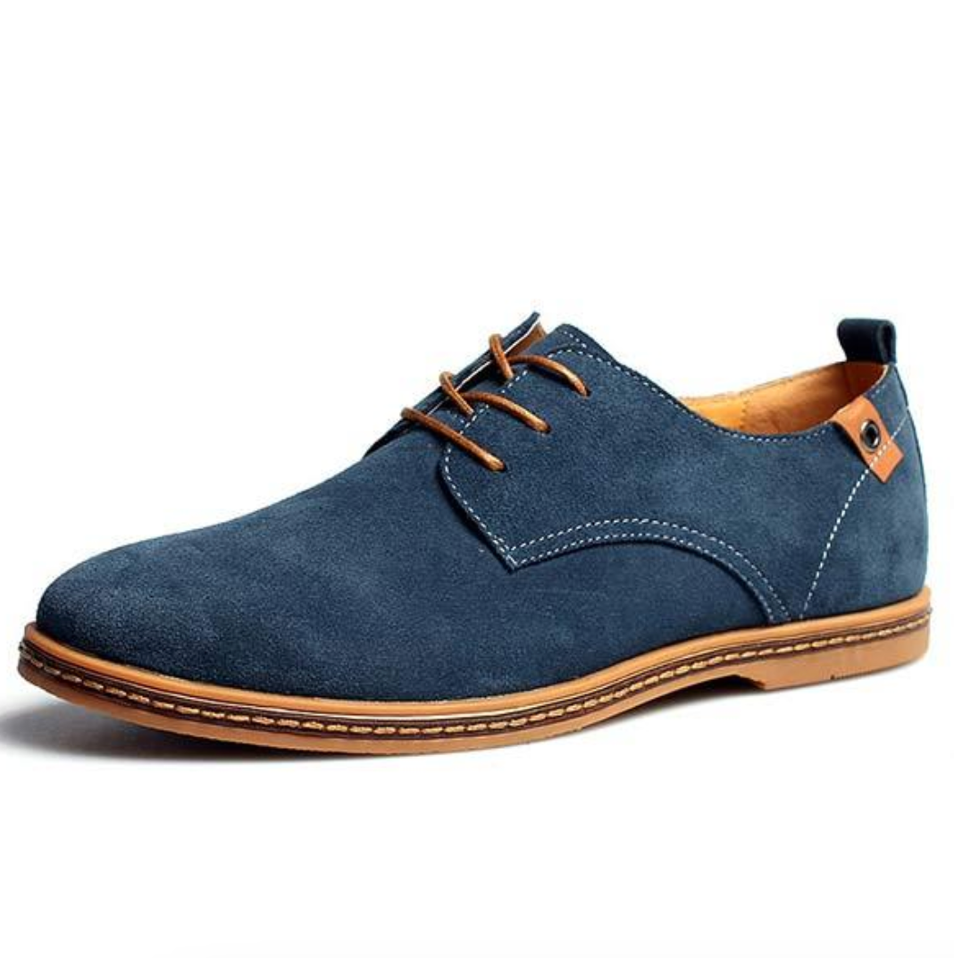 Men's Suede Lace-Up Oxford Loafers