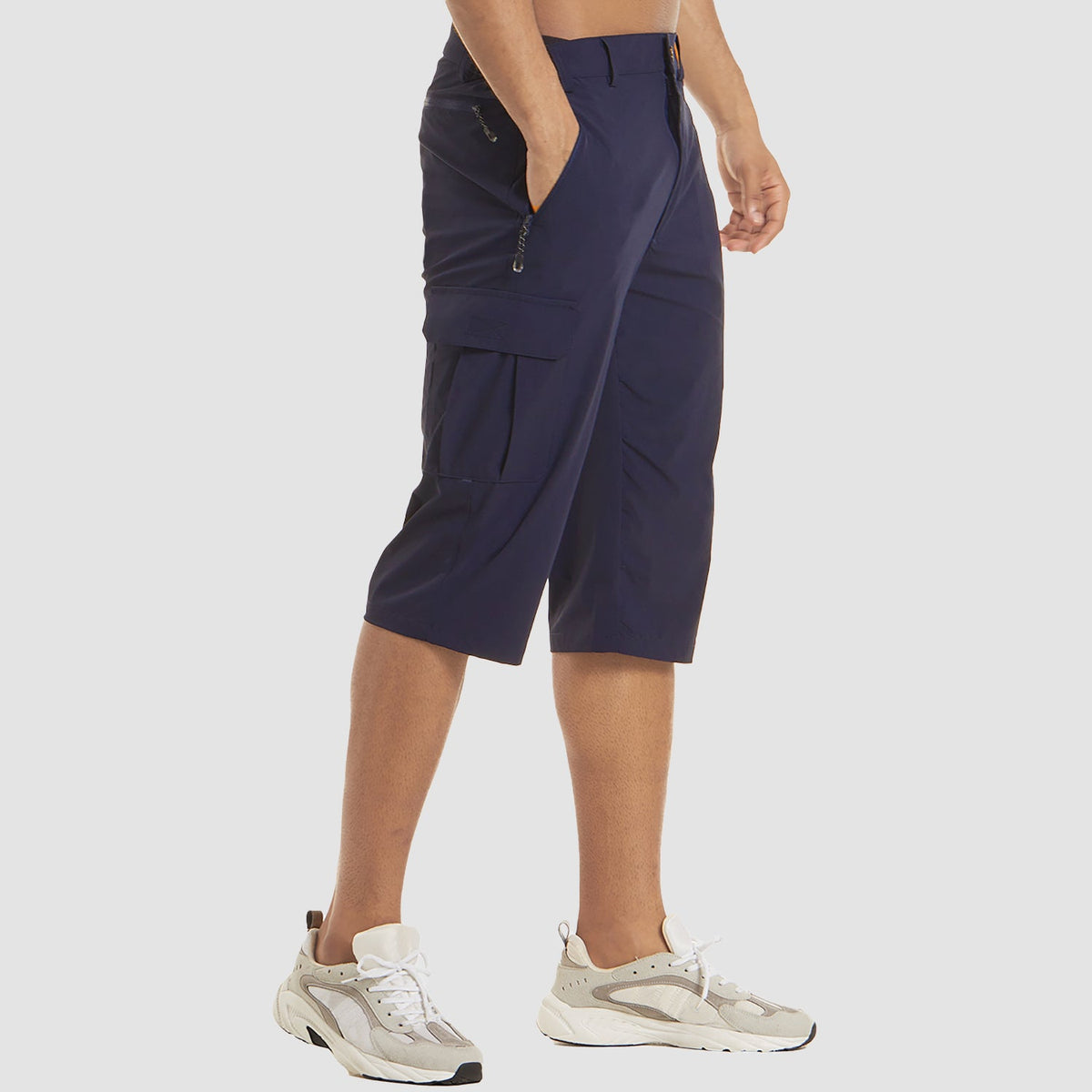 Men's Casual 3/4 Length Cargo Capri Shorts | with Utility Pockets