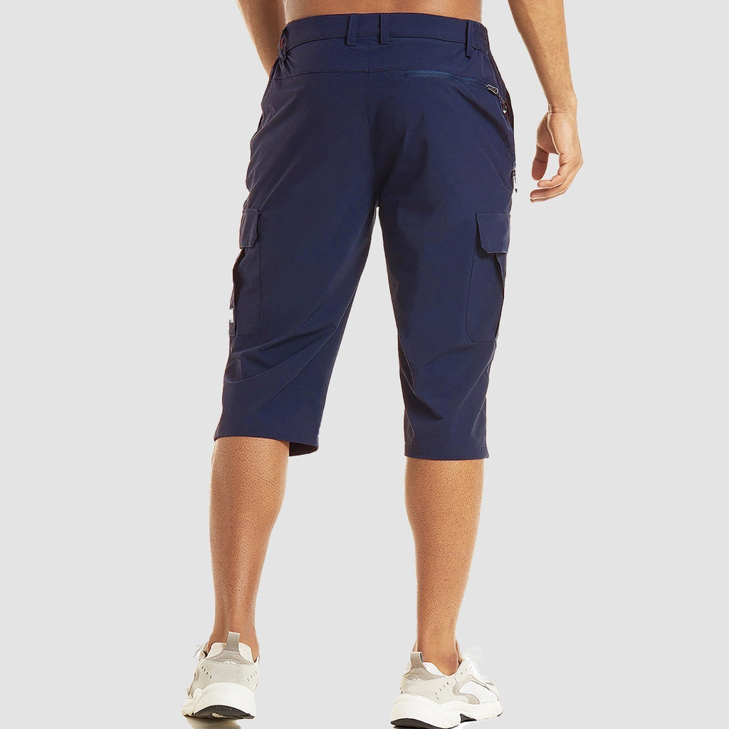 Men's Casual 3/4 Length Cargo Capri Shorts | with Utility Pockets