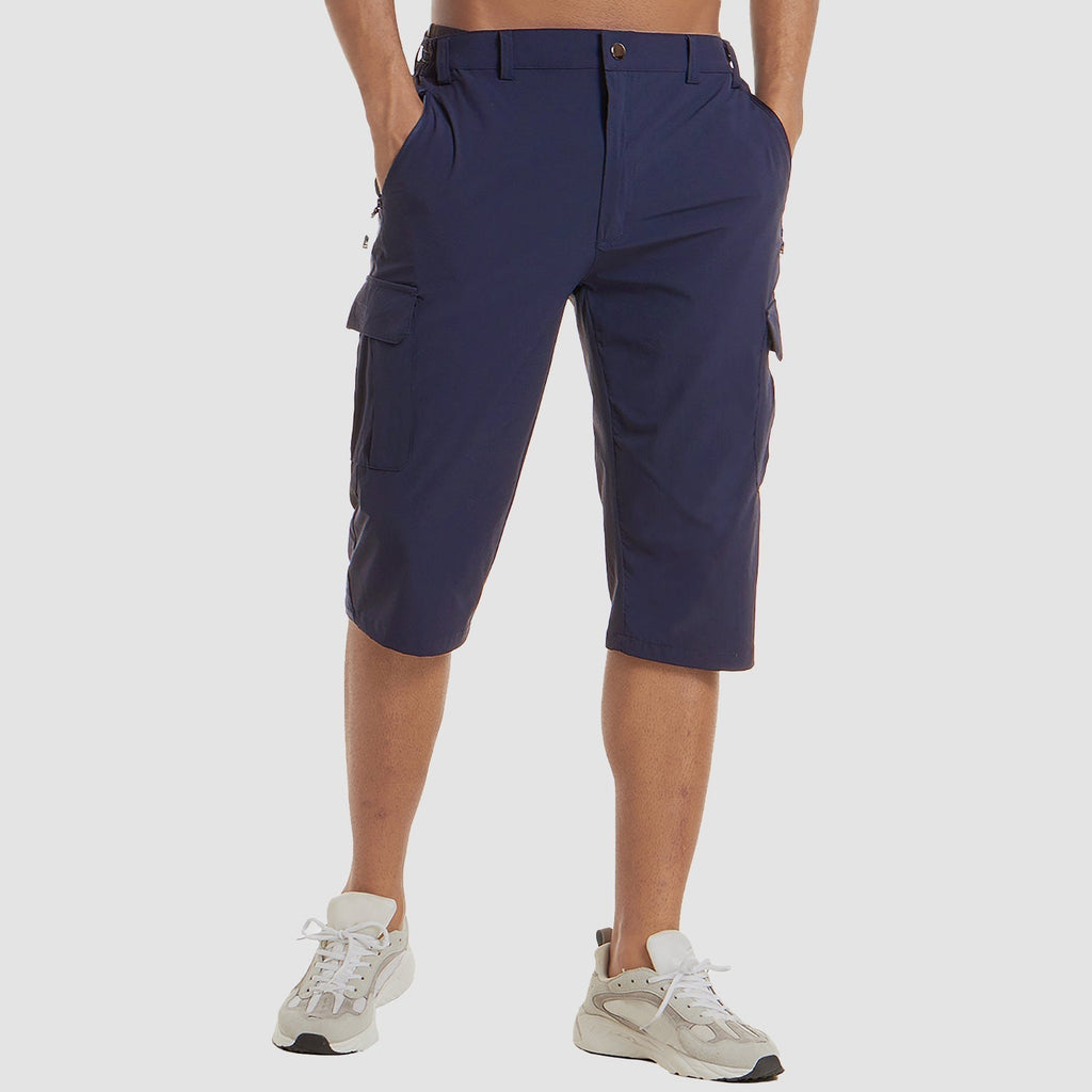 Men's Casual 3/4 Length Cargo Capri Shorts | with Utility Pockets