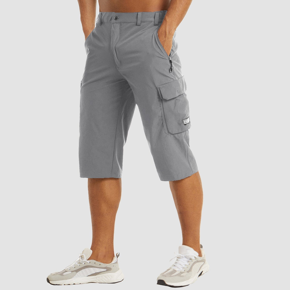 Men's Casual 3/4 Length Cargo Capri Shorts | with Utility Pockets