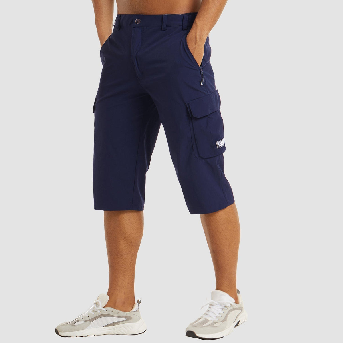 Men's Casual 3/4 Length Cargo Capri Shorts | with Utility Pockets