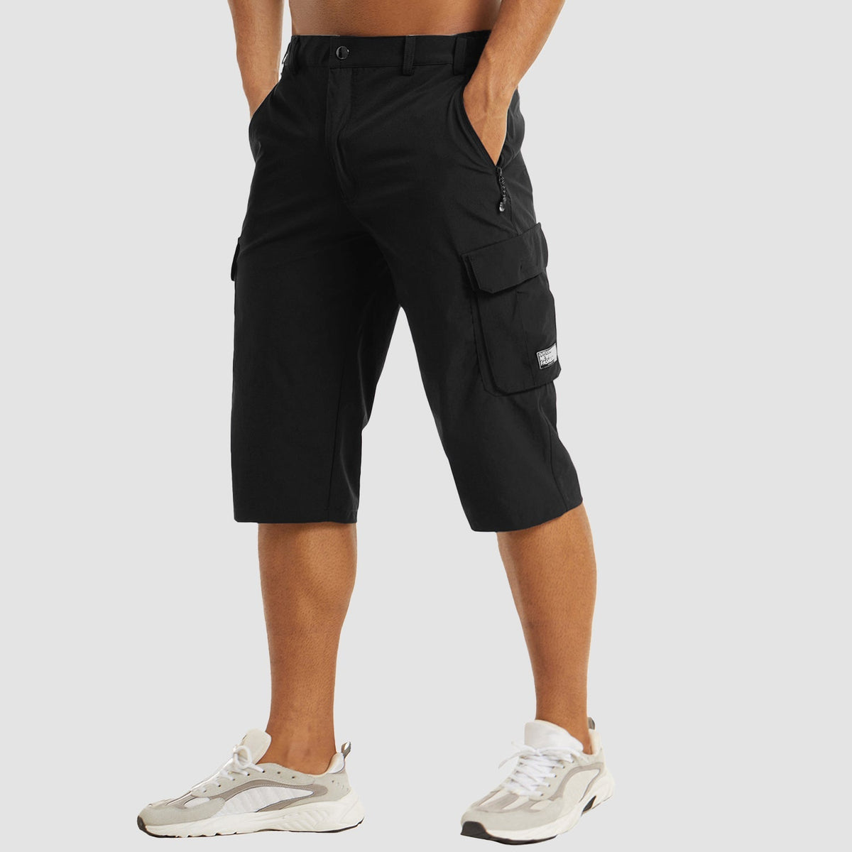 Men's Casual 3/4 Length Cargo Capri Shorts | with Utility Pockets