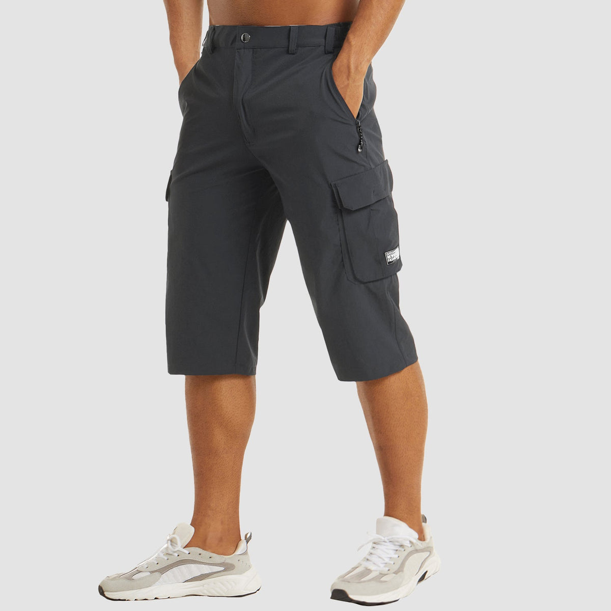Men's Casual 3/4 Length Cargo Capri Shorts | with Utility Pockets