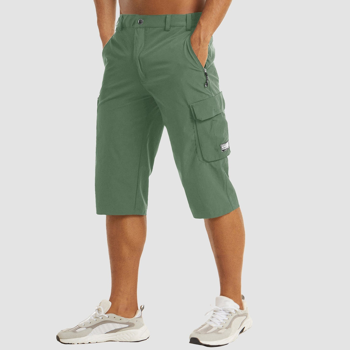 Men's Casual 3/4 Length Cargo Capri Shorts | with Utility Pockets