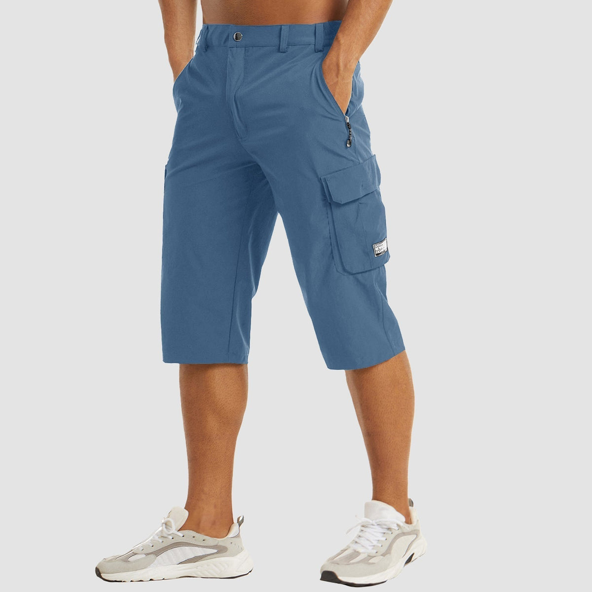 Men's Casual 3/4 Length Cargo Capri Shorts | with Utility Pockets