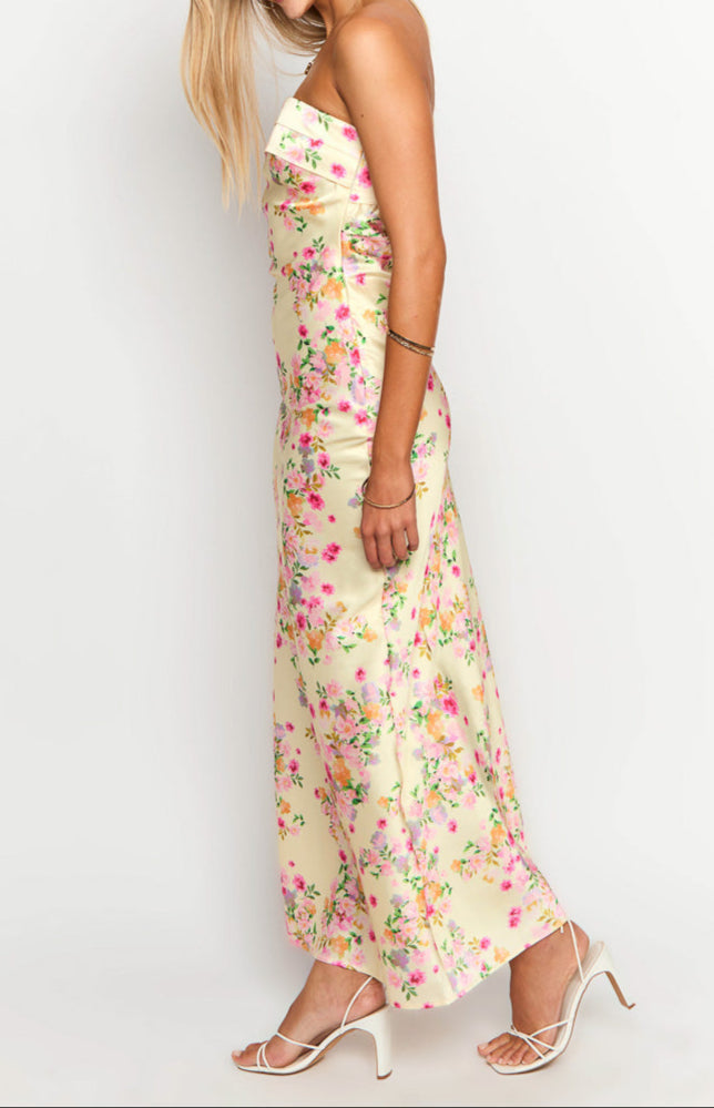 Gabriella Yellow Bloom Maxi Dress