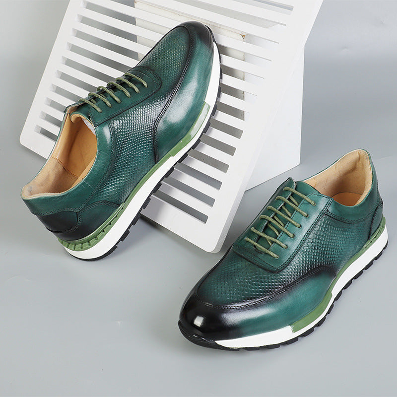 Men's Smart Casual Lace-Up Dress Sneakers | Low-Top