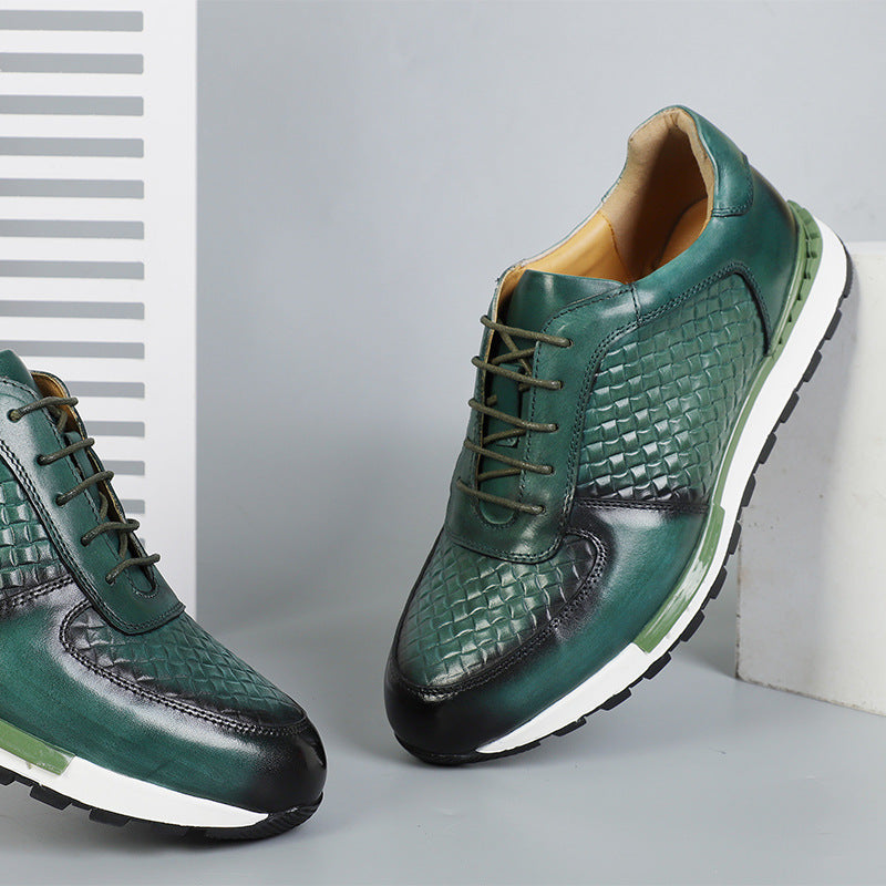 Men's Smart Casual Lace-Up Dress Sneakers | Low-Top