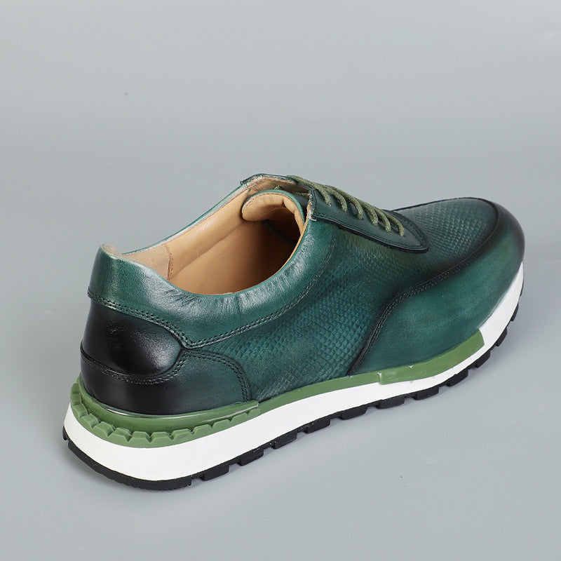 Men's Smart Casual Lace-Up Dress Sneakers | Low-Top