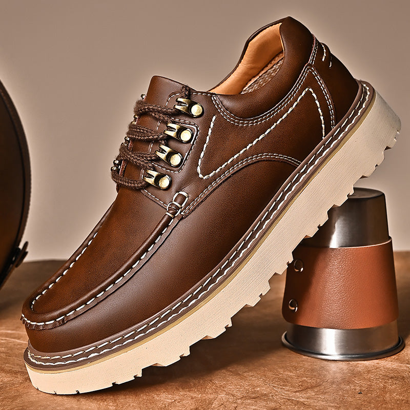Men's Retro Casual Thick Sole Shoes | Low-Top