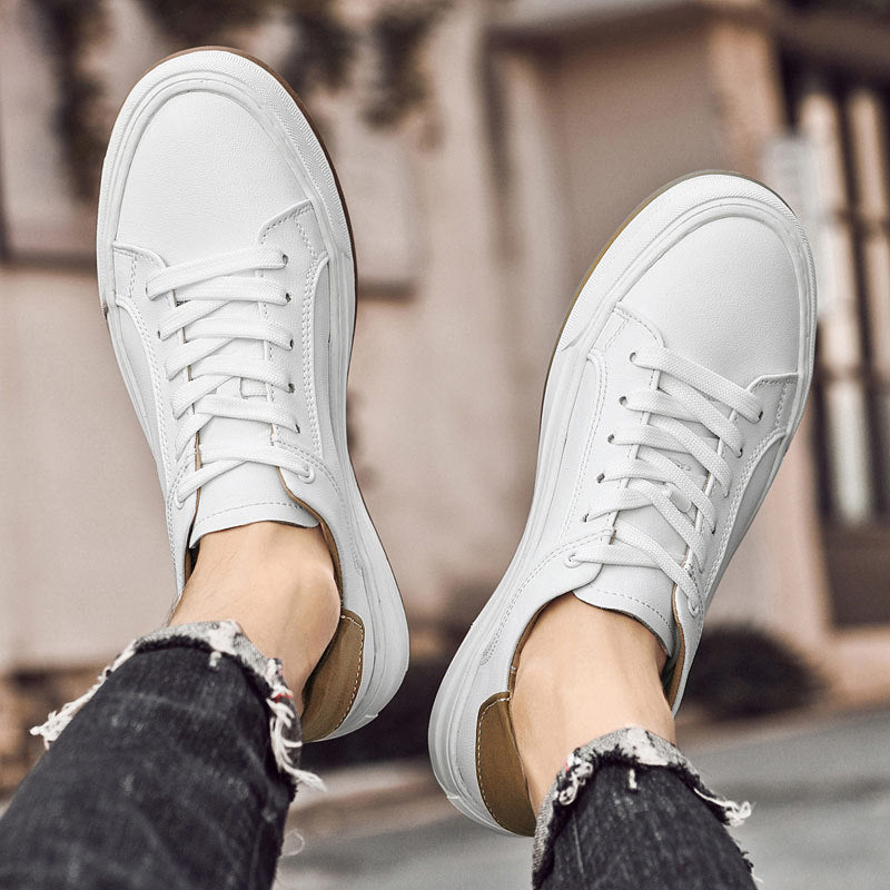 Men's Minimalist Low-Top Casual Sneakers | Lace-Up Closure