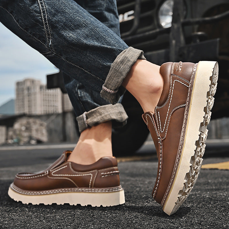 Men's Retro Slip-On Loafers | Walking