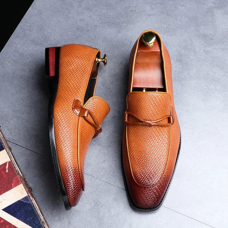 Men's Smart Casual Textured Loafers | Slip-On
