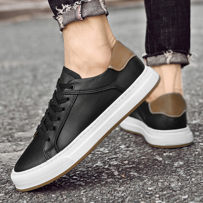 Men's Minimalist Low-Top Casual Sneakers | Lace-Up Closure