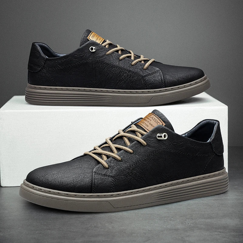 Men's Fashion Low-Top Oxford Sneakers | Lace-Up Closure
