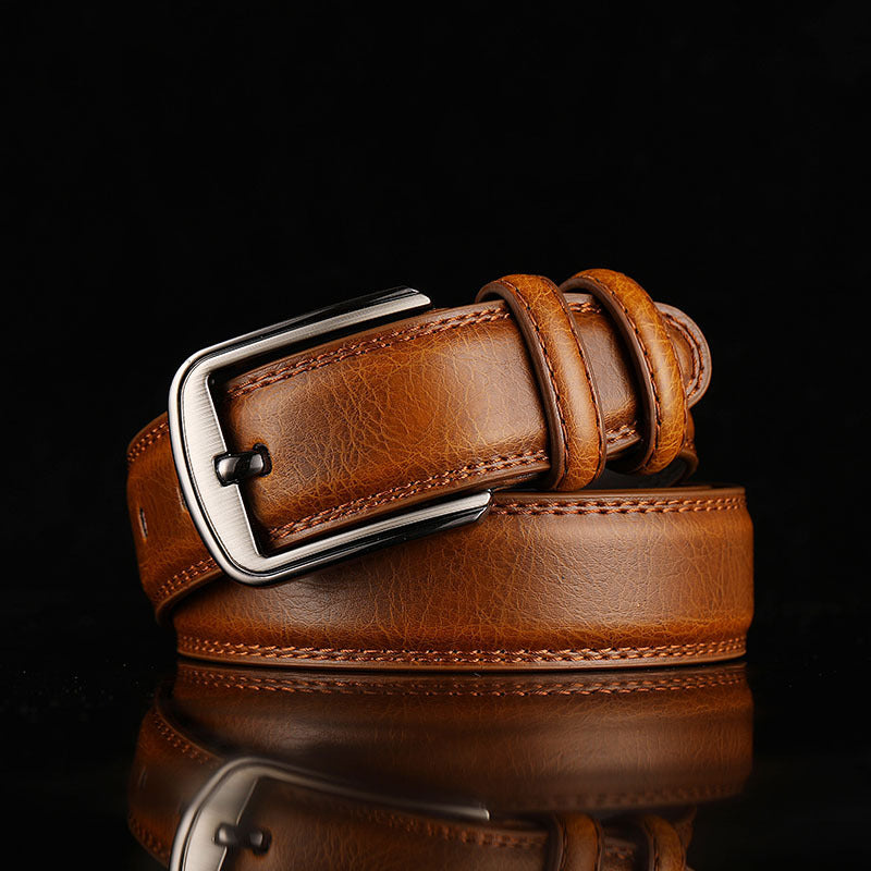 Men's Vintage Style Belt | with Single Prong Buckle for Casual and Formal Wear