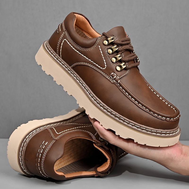 Men's Retro Casual Thick Sole Shoes | Low-Top