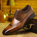 Men's Wingtip Brogue Oxford Dress Shoes | Pointed Toe