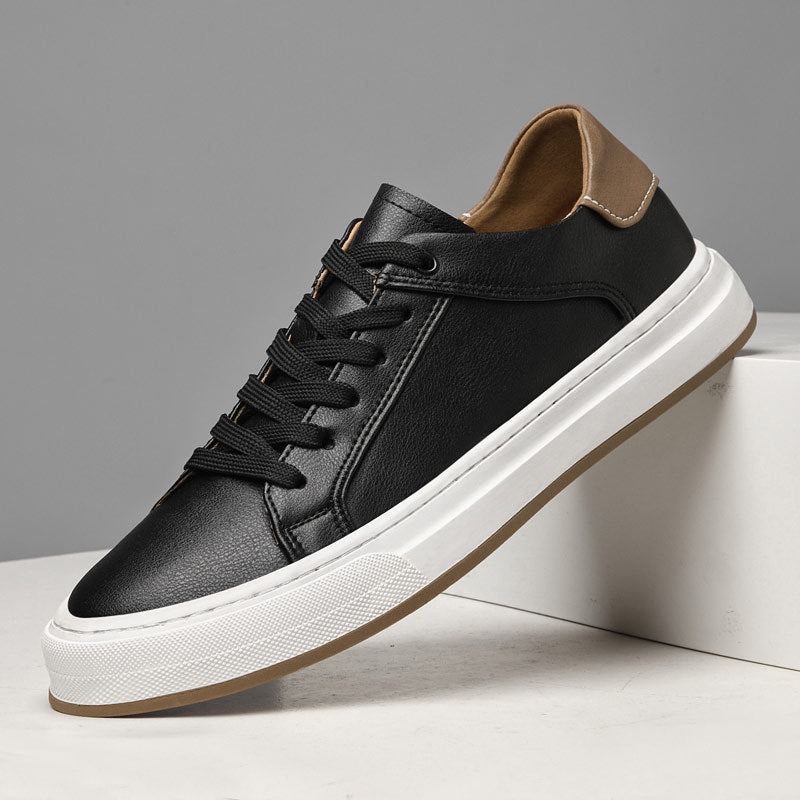 Men's Minimalist Low-Top Casual Sneakers | Lace-Up Closure