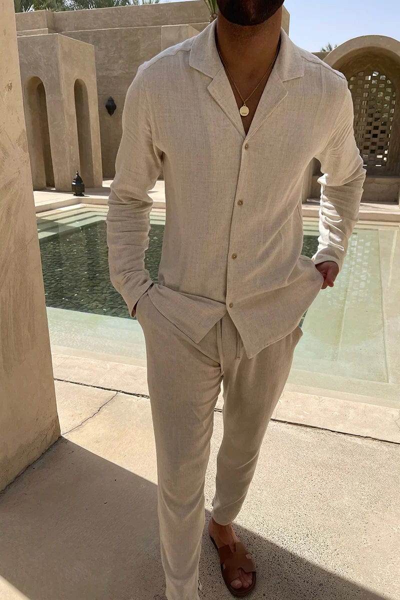 Men's Summer Shirt and Pants Set | Two-Piece Outfit