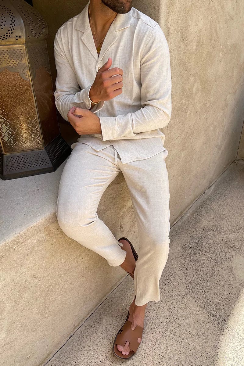 Men's Summer Shirt and Pants Set | Two-Piece Outfit