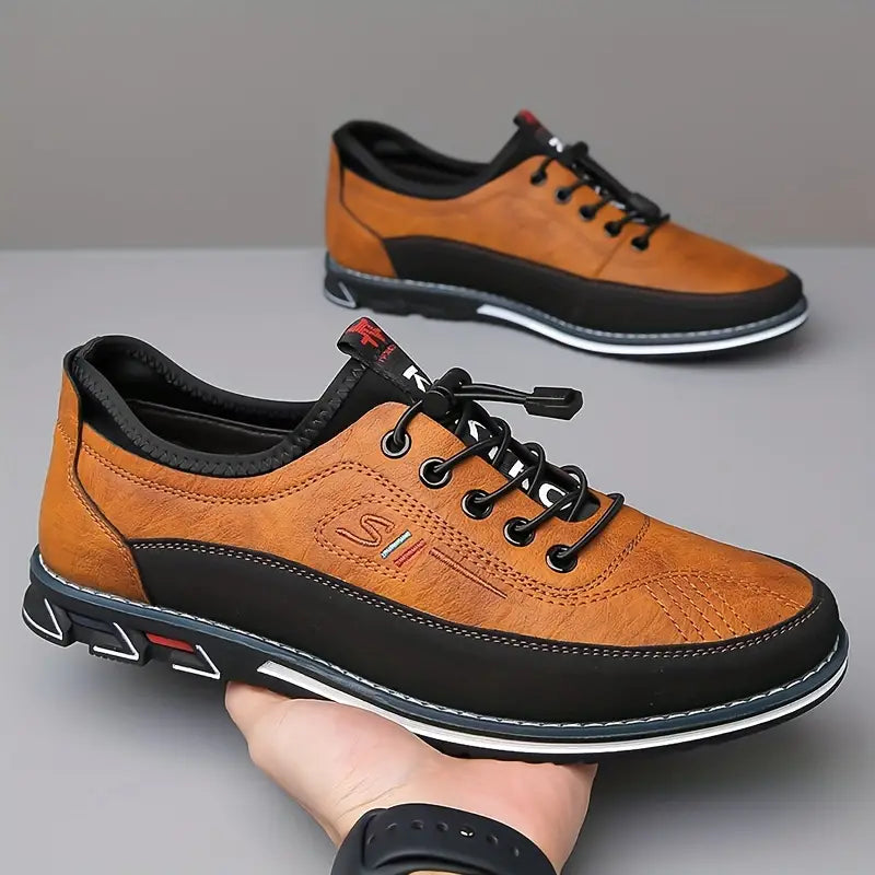 Men's Casual Low-Top Sneakers | Elastic Lace Closure